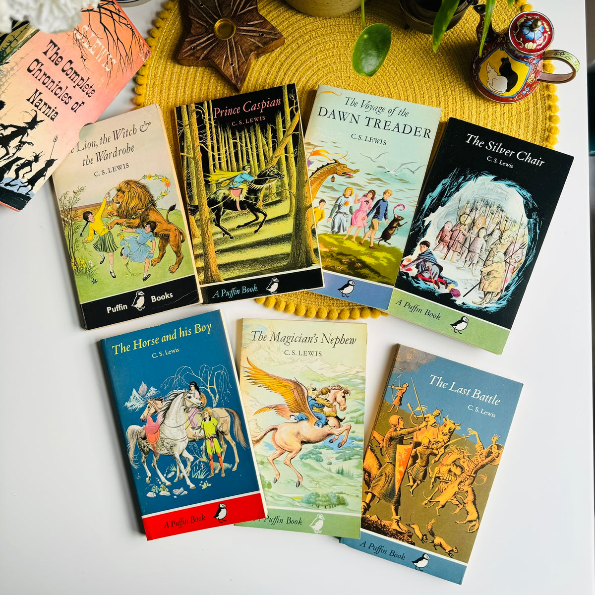 Vintage The Chronicles of Narnia Seven Book Set, C S Lewis, 1968 - 1972 Edition
