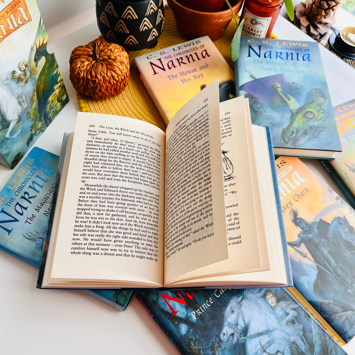 The Complete Box of Chronicles Of Narnia, C. S. Lewis, Ted Smart Hardback Books Set 1997