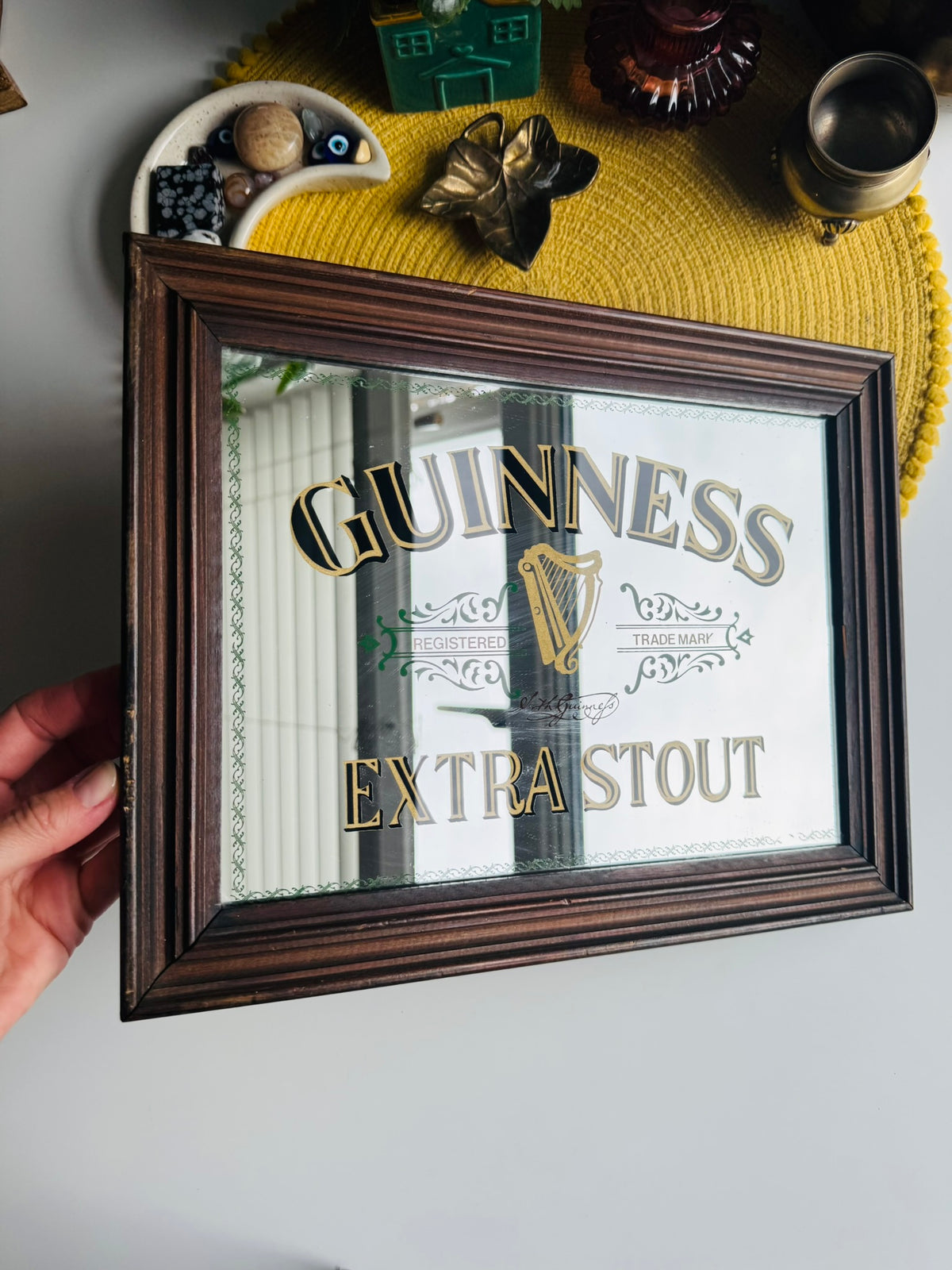 Guinness Extra Stout Vintage Bar Advertising Mirror