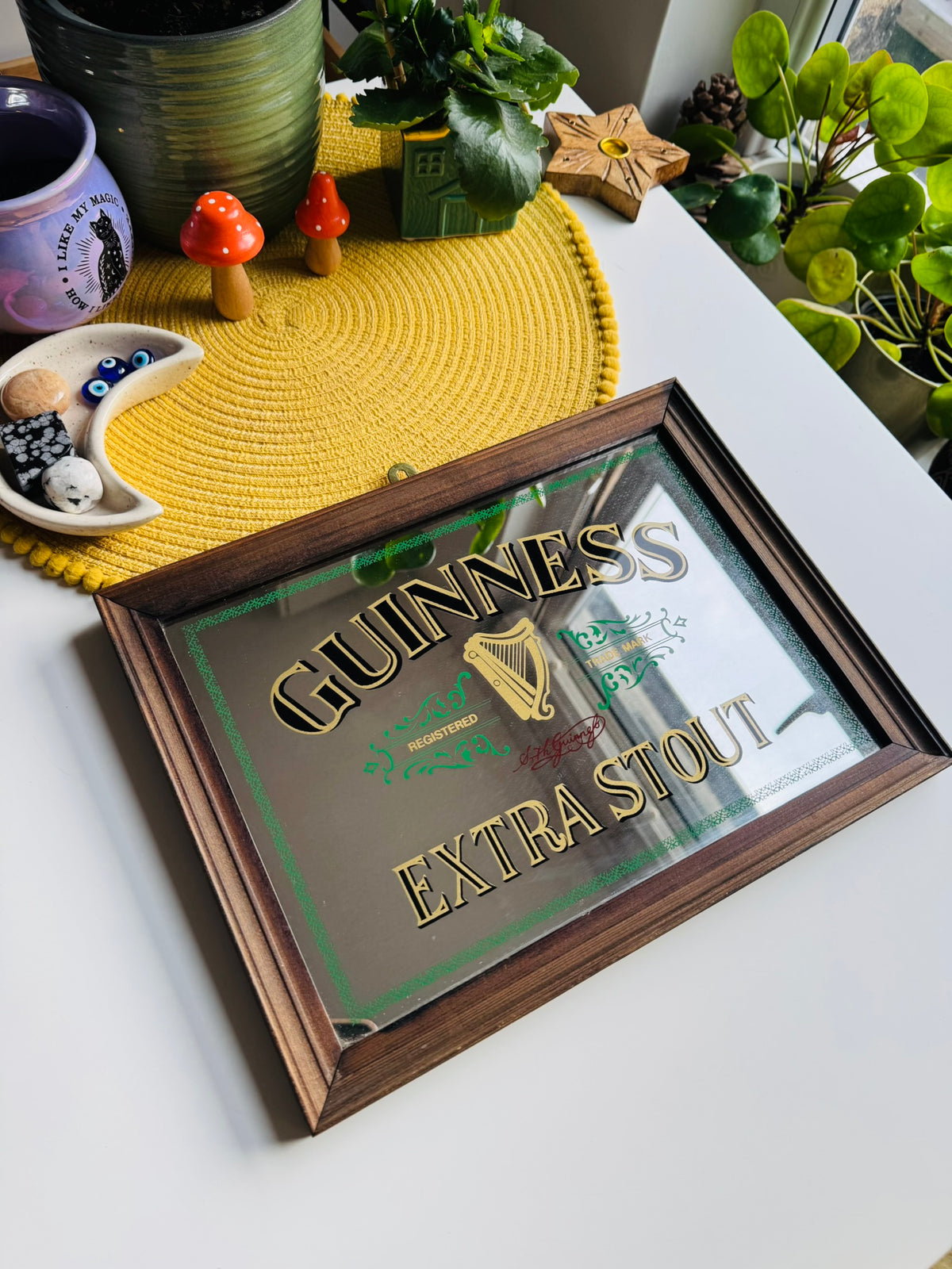 Guinness Extra Stout Vintage Bar Advertising Mirror