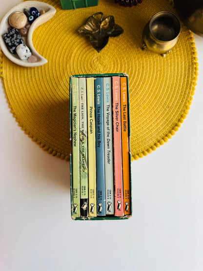 Vintage The Chronicles of Narnia Seven Book Set, C S Lewis, 1976 Edition