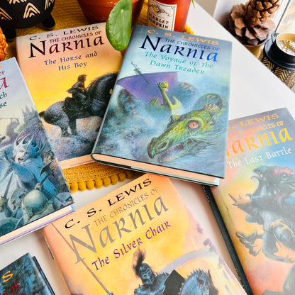 The Complete Box of Chronicles Of Narnia, C. S. Lewis, Ted Smart Hardback Books Set 1997