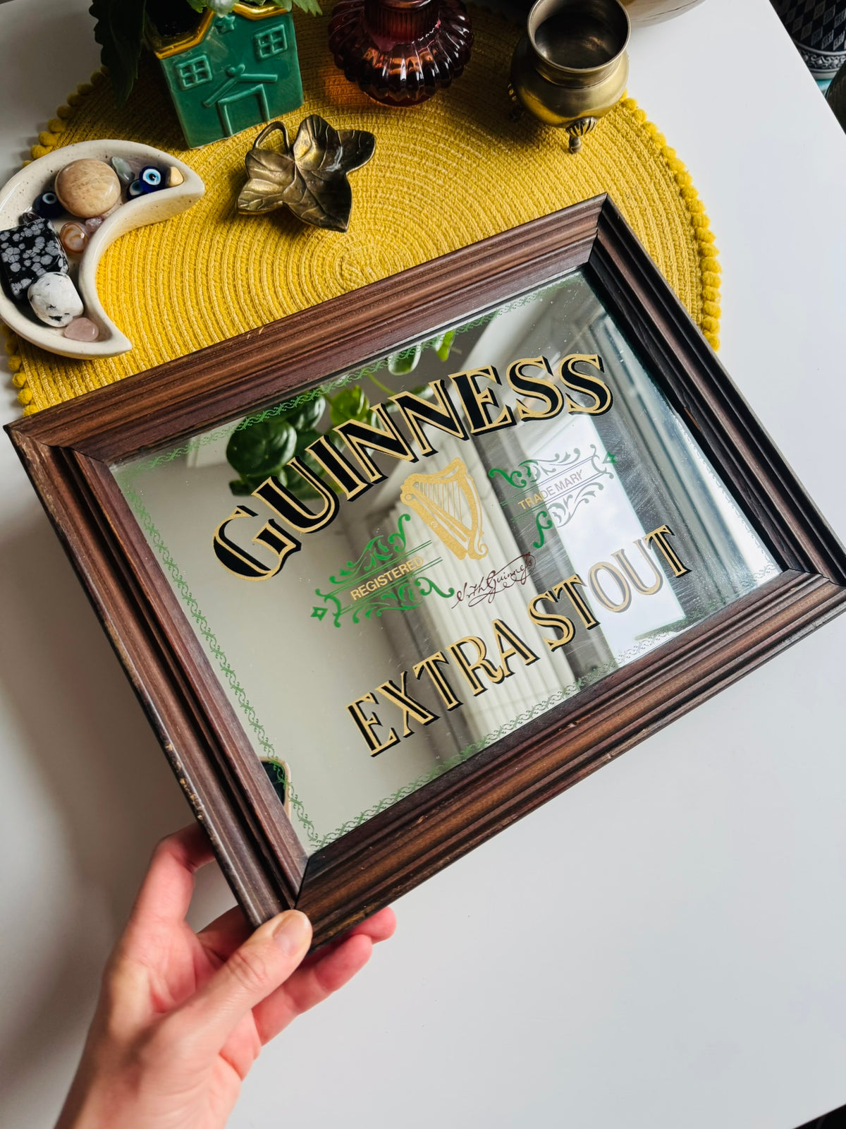 Guinness Extra Stout Vintage Bar Advertising Mirror