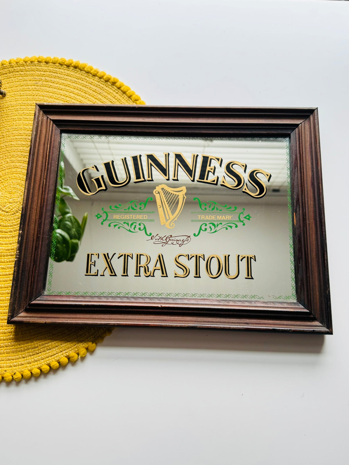 Guinness Extra Stout Vintage Bar Advertising Mirror
