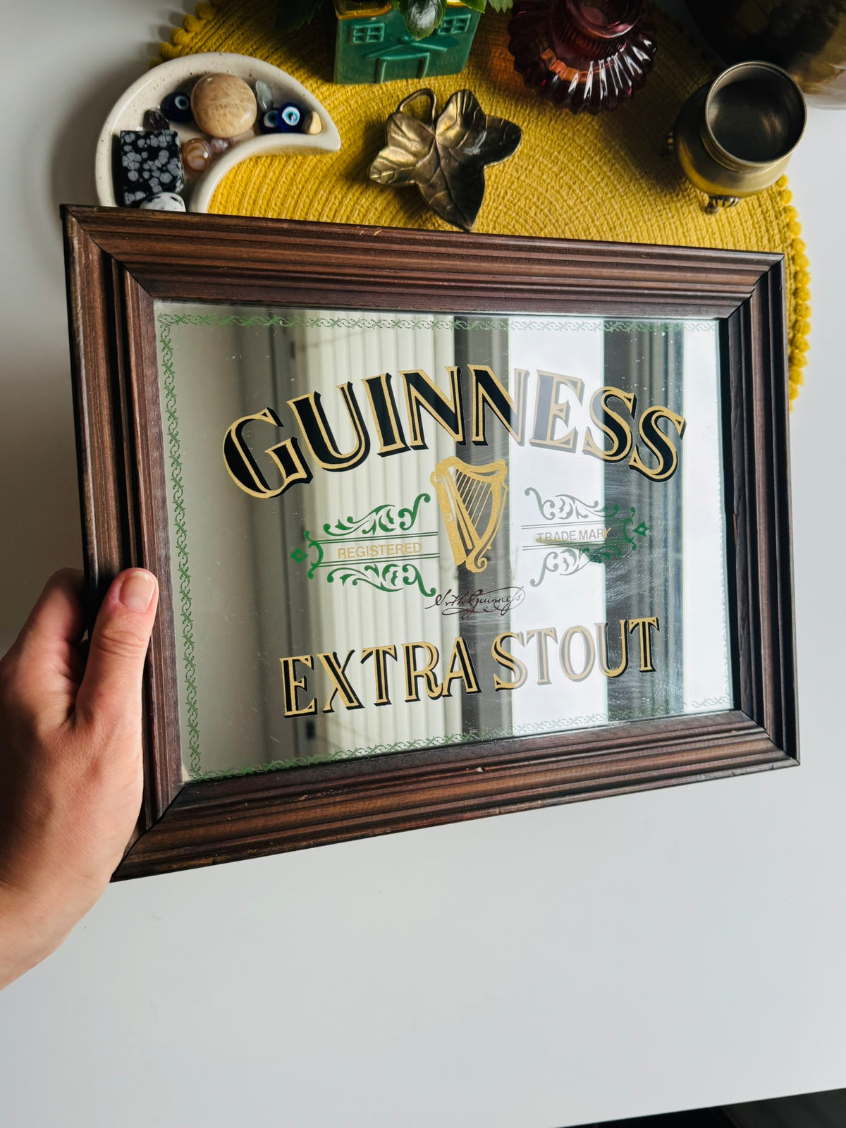 Guinness Extra Stout Vintage Bar Advertising Mirror