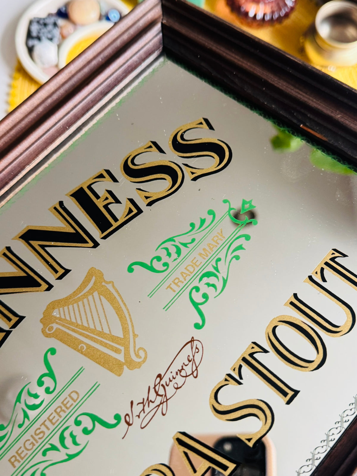 Guinness Extra Stout Vintage Bar Advertising Mirror