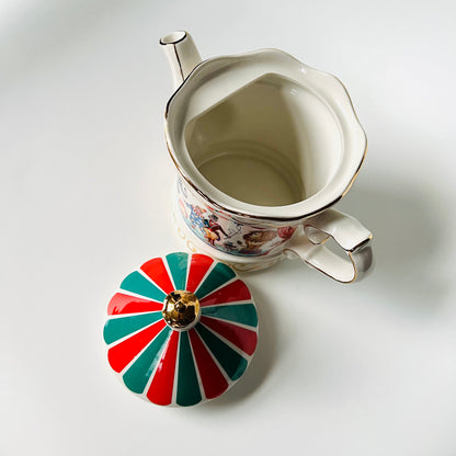 Vintage Sadler Edwardian Entertainments "Circus" Teapot Blue Red