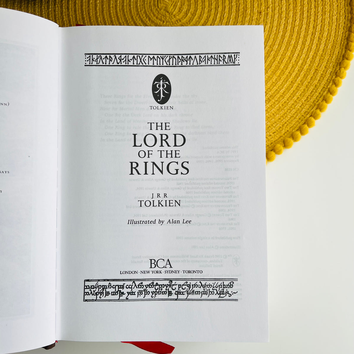 The Lord of the Rings by J R R Tolkien, Alan Lee Illustrated Edition, 1991