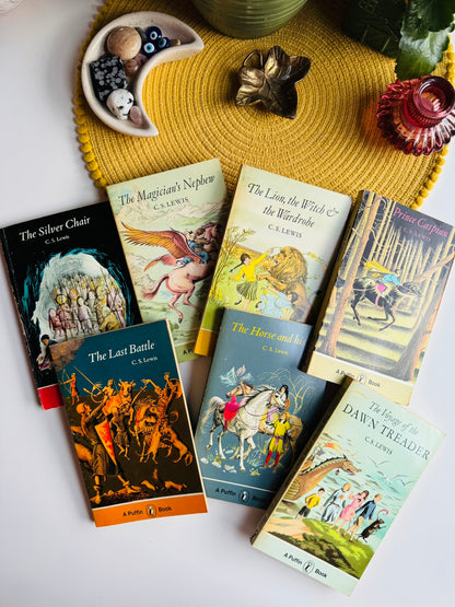 Vintage The Chronicles of Narnia Seven Book Set, C S Lewis, 1976 Edition