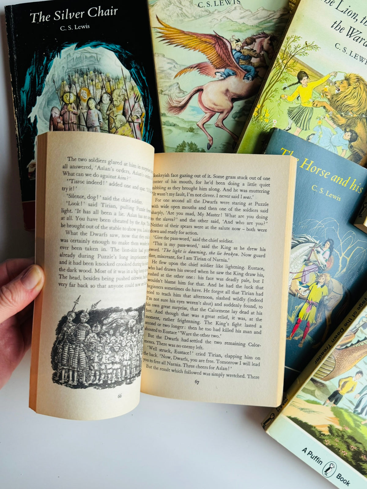 Vintage The Chronicles of Narnia Seven Book Set, C S Lewis, 1976 Edition