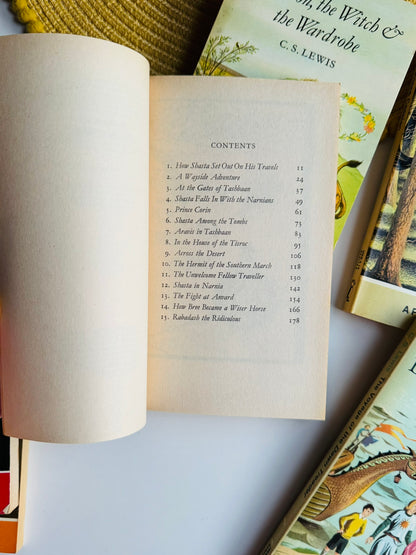 Vintage The Chronicles of Narnia Seven Book Set, C S Lewis, 1976 Edition