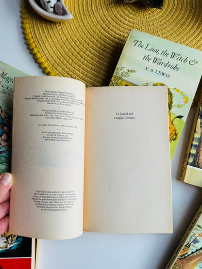 Vintage The Chronicles of Narnia Seven Book Set, C S Lewis, 1976 Edition